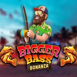 Official Slots logo: Bigger Bass Bonanza by Pragmatic Play at Crystal Roll Casino