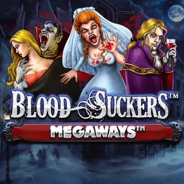 Blood Suckers Megaways slot logo by Red Tiger Gaming at Crystal Roll Casino